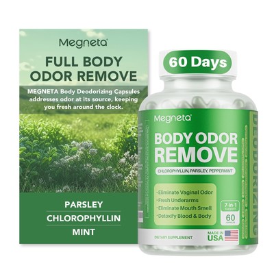 Body Deodorizing Supplement, Natural Internal Odor Control Pills for Men  Wom...