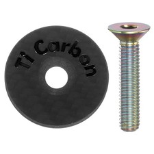 1 1/4" OD Bicycle Headset Stem Top Cap with Colorful Bolt, Black