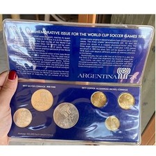 ARGENTINA DIVISIONAL SET 1977 WORLD CUP 1978 SILVER 900 UNCIRCULATED