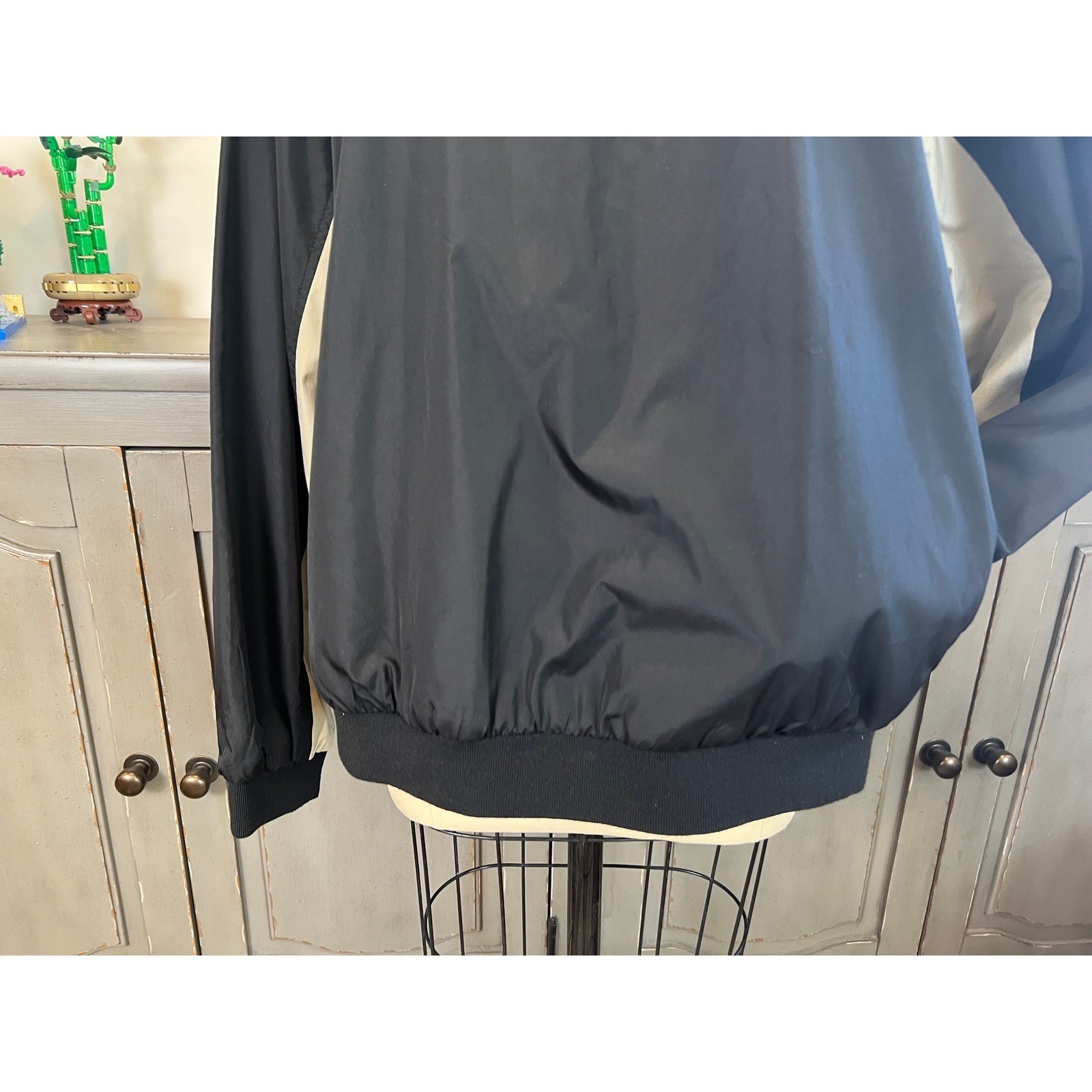Classic Golf Pullover Reversible Jacket - Black a… - image 8