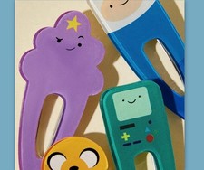 2 ADVENTURE TIME Hair Clips FINN Jake LUMPY BMO Barrettes Cartoon pair barrettes