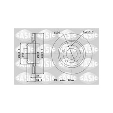 Disque de frein Skoda FABIA