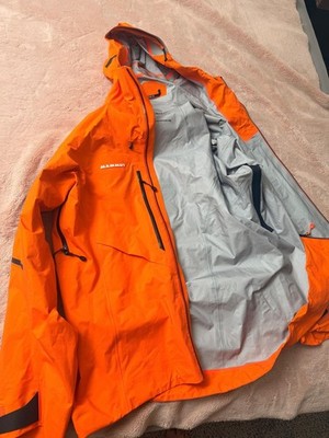 NEW Mammut Eiger Nordwand Advanced HS Hooded Jacket Orange Gore-Tex