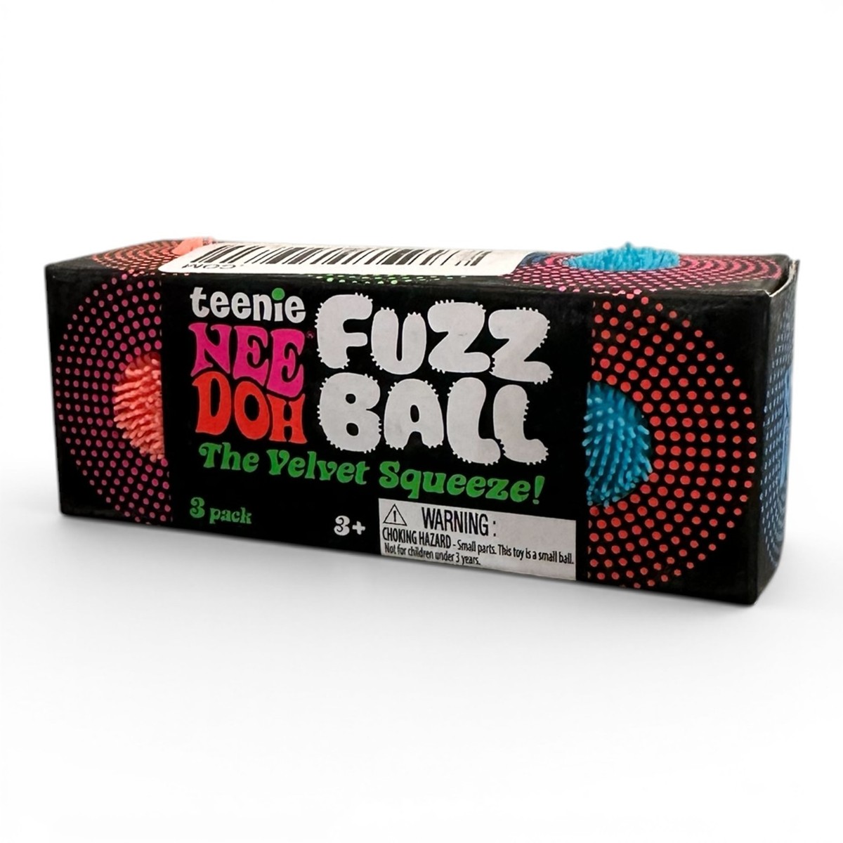 NeeDoh Teenie Fuzz Ball The Velvet Squeeze Squishy Toy 3 Pack