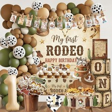 Western Cowboy 1st Birthday "My First Rodeo" Birthday Decorations NEW