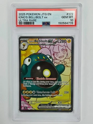 Pokemon Journey Together 172/159 Iono's Bellibolt ex Ultra Rare PSA 10