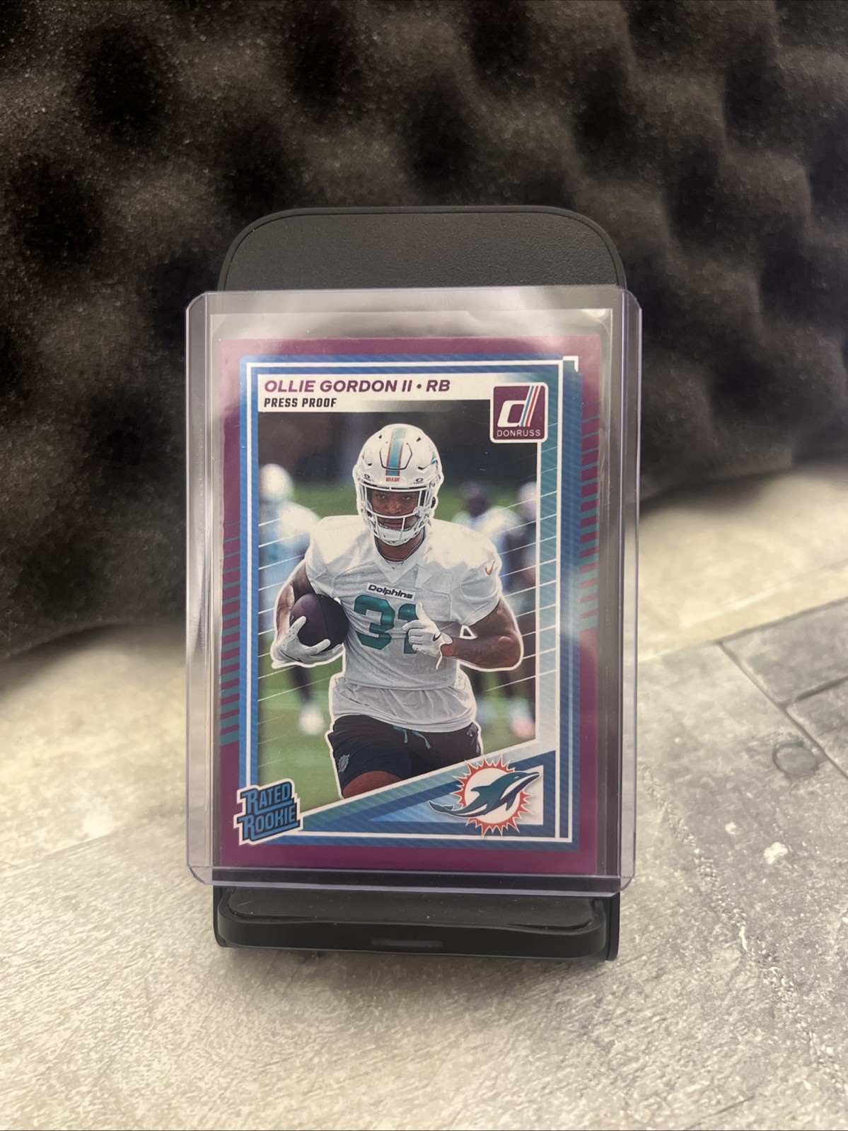 2025 Panini Donruss - Rated Rookie Ollie Gordon II #394 Purple Press Proof (RC)