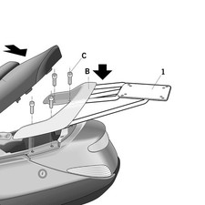 SHAD Gepäckträger (für: Peugeot Elystar 50 (Vergaser) G1A 03-12 )