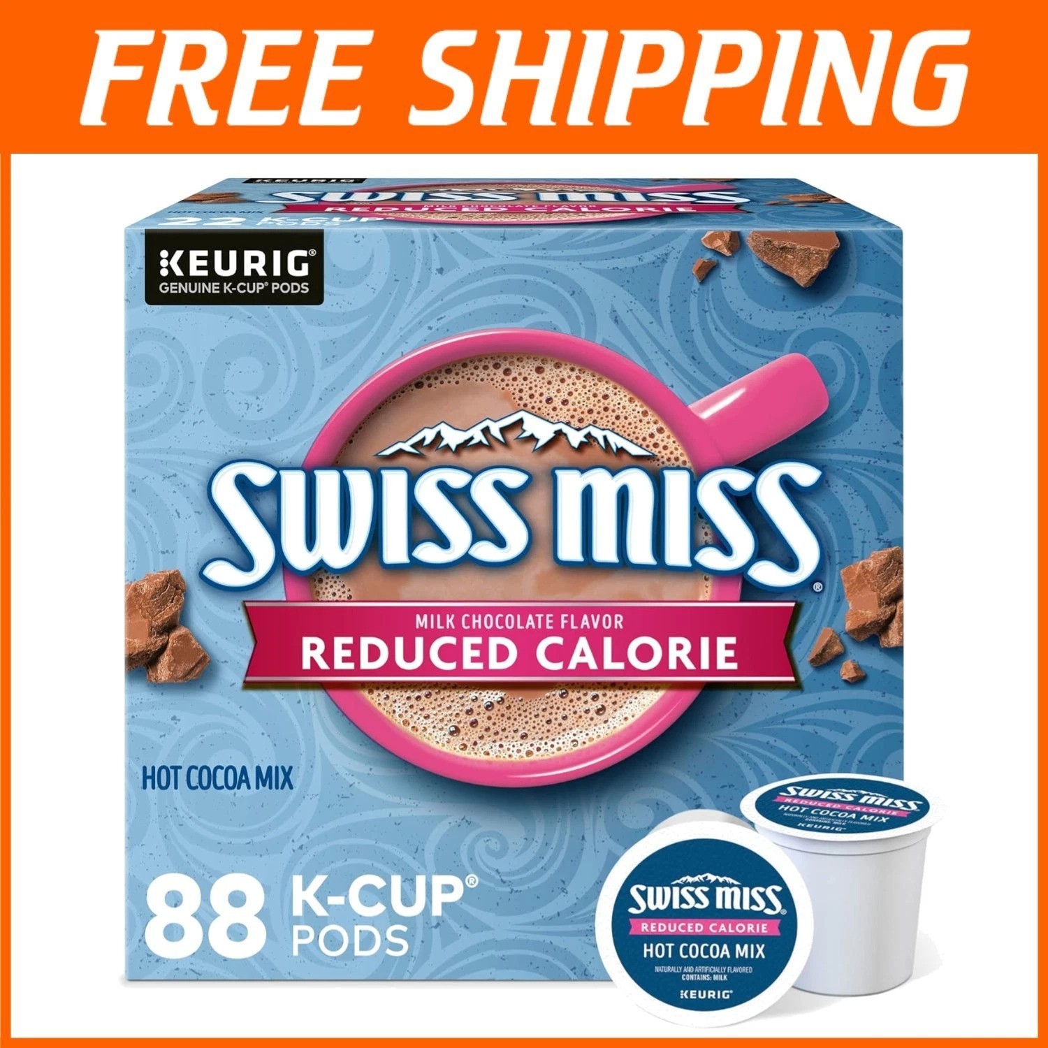 Keurig Single Serve Pods, Reduced Calorie Hot Cocoa