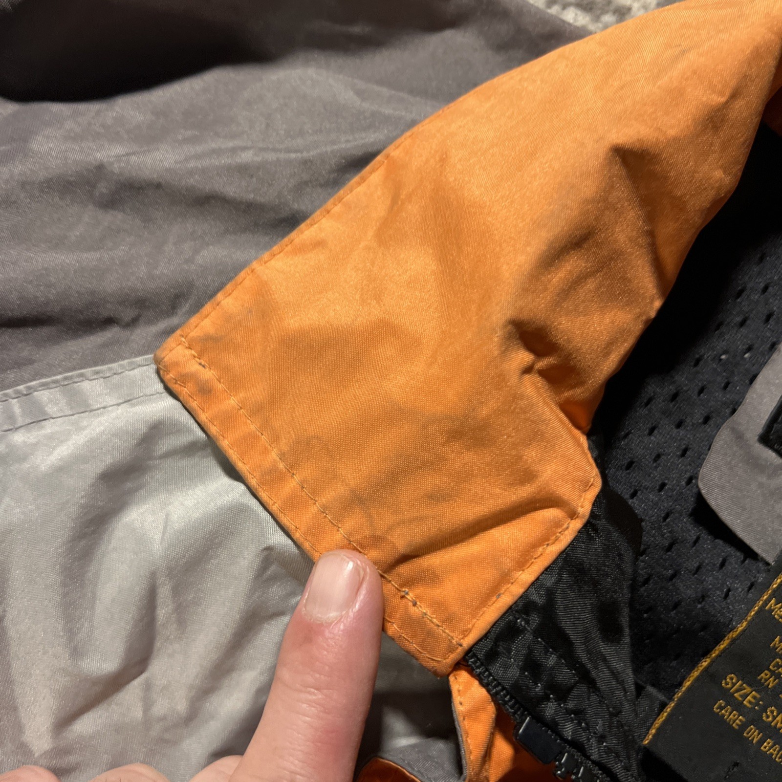 Harley Davidson Rain Gear 2 Piece Jacket Pants Small Grey Orange Hi-Vis *READ*