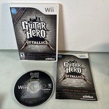 Guitar Hero Metallica (Nintendo Wii 2009) Complete CIB Disk