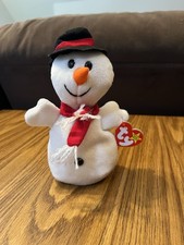 Ty Snowball 1997 Snowman Bear 4 Th Gen PVC 7 Beanie Baby MWMT