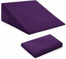 Bed Wedge Pillow Cover with Zipper, Wedge Pillowcase Protector, 24x24x12 Inch