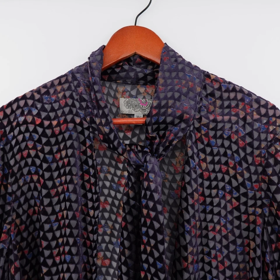 Cárdigan Urban Outfitters Ecote Top Mujer Medio Púrpura Burnout Academia Foto 3 de 4