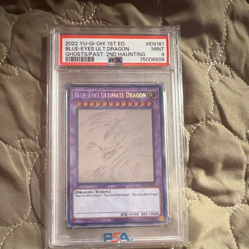 Konami 2022 Yu-Gi-Oh! Blue-Eyes Ultimate Dragon Ghost Rare GFP2-EN181 PSA 9
