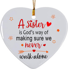 Sister Christmas Ornament 2025, Sisters Ornaments for Xmas Tree, Best Friend Orn