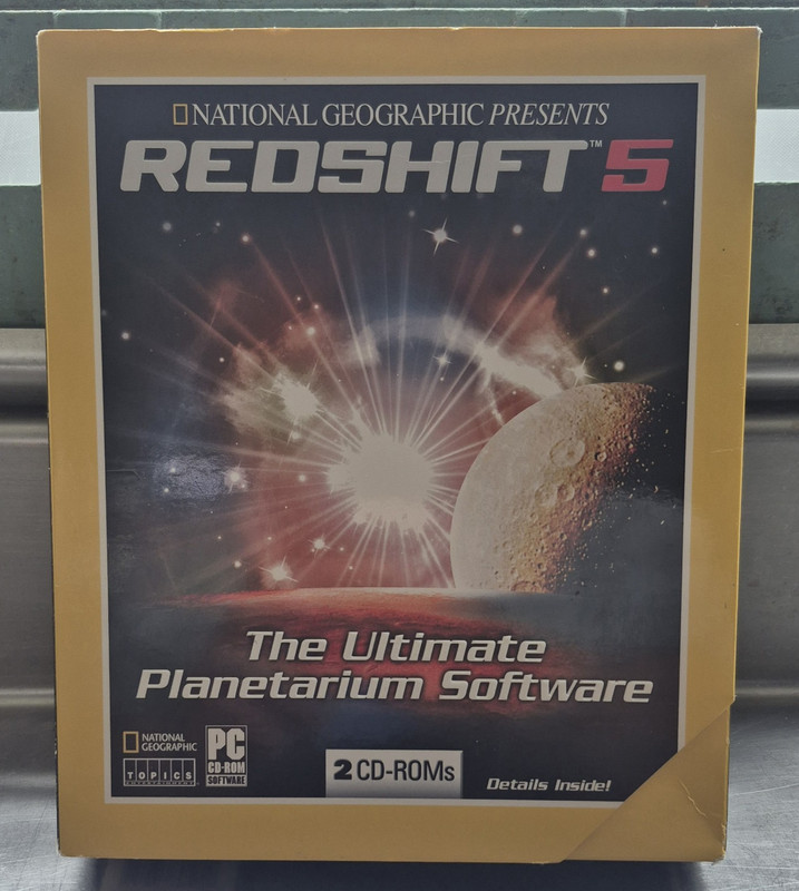 National Geographic Redshift 5 Planetarium Software Windows 2 CD w/ Booklet