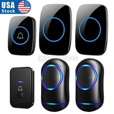 1000FT Wireless Doorbell Waterproof 2 Plugin Receiver Adjustable Volume 38 Chime