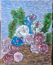 Before The Bouquet, Acrylic Painting - 16x20 Hand Painted Artwork on Canvas