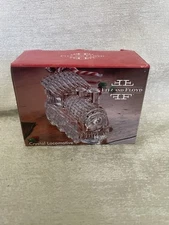Fitz and Floyd Crystal Locomotive 3.75" long ~ New in Box