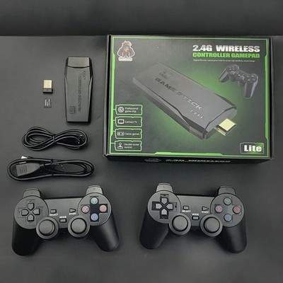 M8 4K HD TV Game Stick Console 64GB w/ 2 Wireless Controllers Family Fun