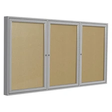 GHENT PA33672VX-181 Enclosed Bulletin Board,Tack,72 x 36 In. 8ERC7
