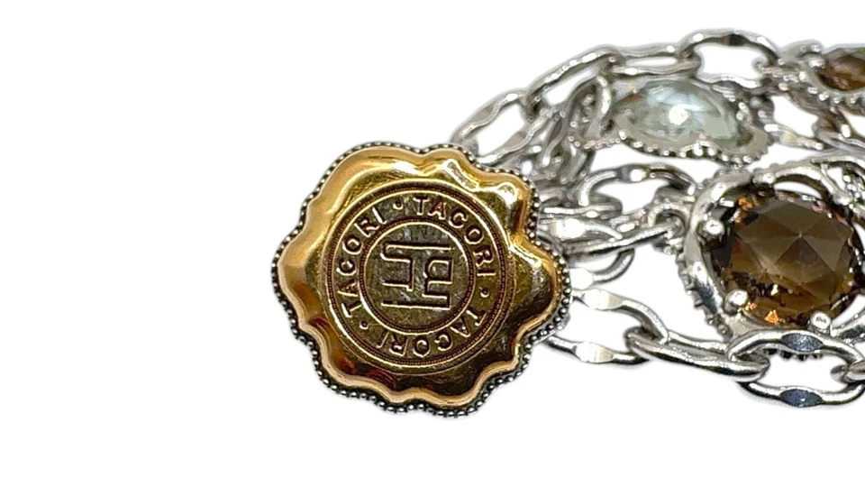 Pulseira de prata esterlina e ouro rosa 18K com coroa crescente em cascata Tacori - Imagem 3 de 4