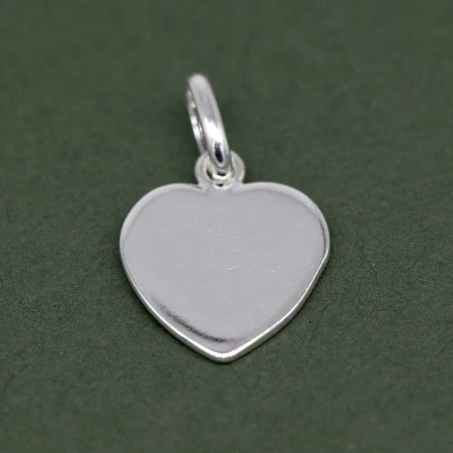 Genuine 925 Sterling Silver Flat Heart Pendant