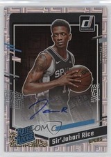 2023-24 Panini Donruss Rated Rookie Choice Signatures Sir'Jabari Rice Auto 12po