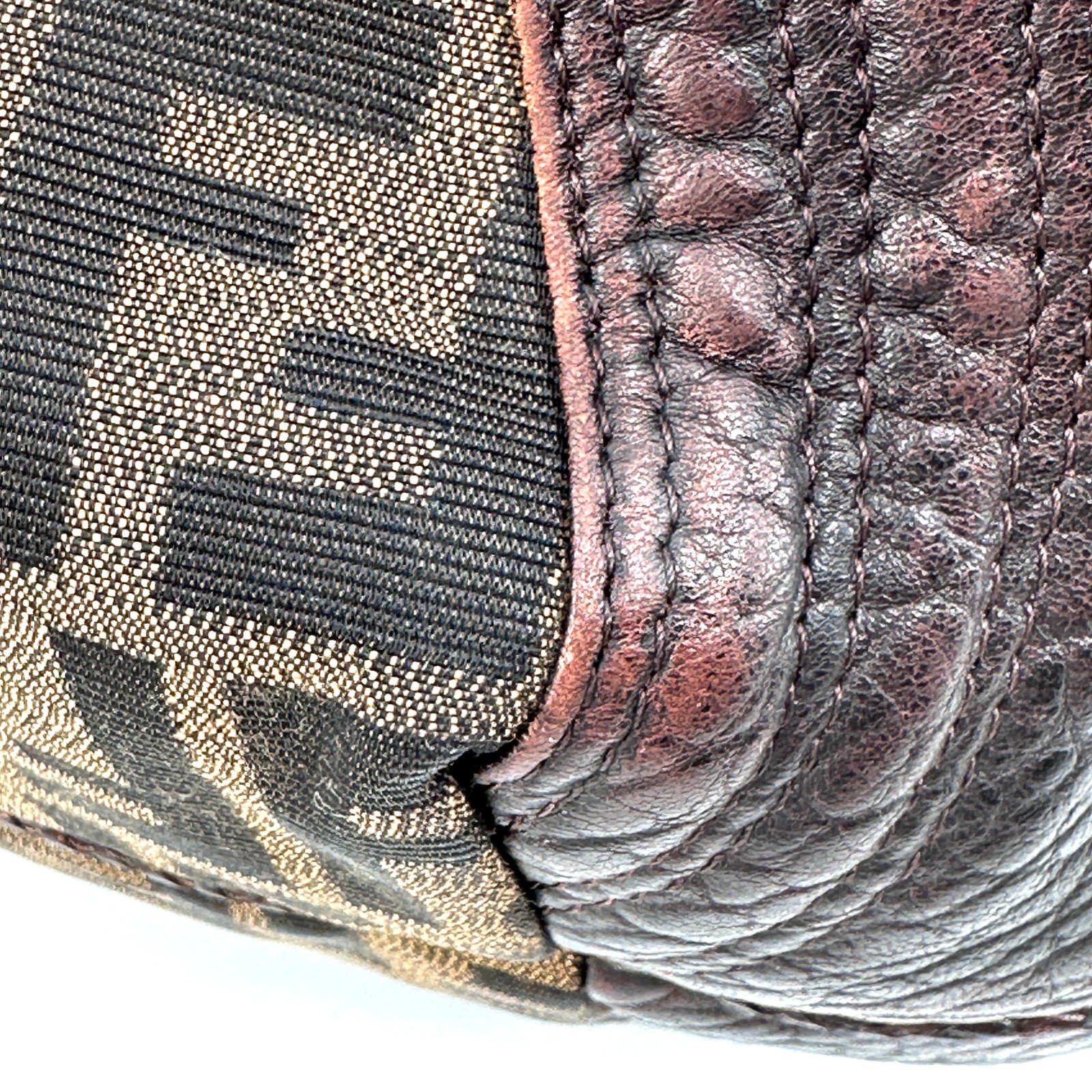 FENDI Spy Bag Zucca Brown Leather Hand Bag Authentic From Japan thumbnail 18