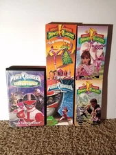 Power Rangers VHS Tape Lot of 5 Pink Ranger