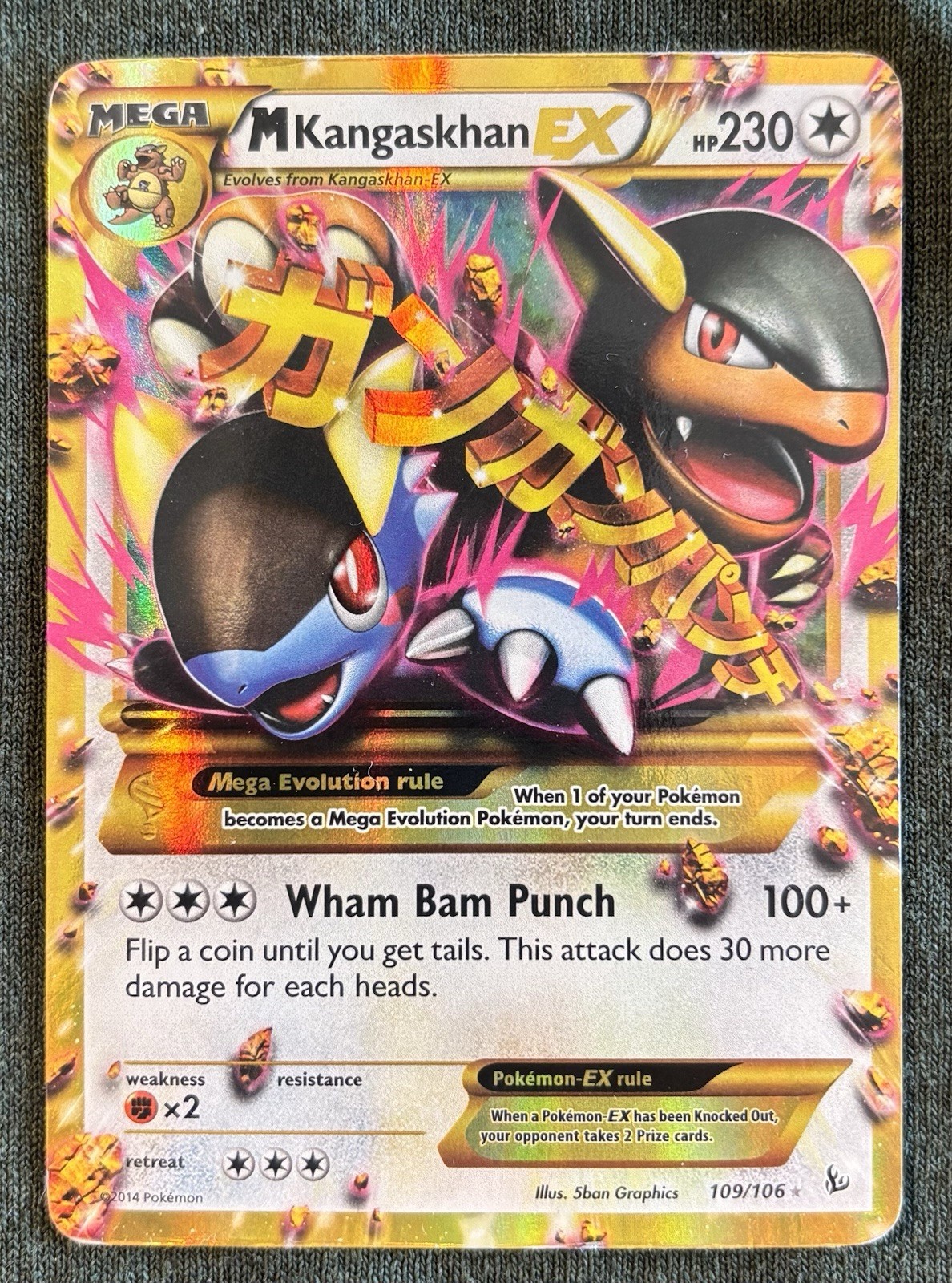 Pokémon TCG M Kangaskhan EX Ultra Rare Holo 109/106 FlashFire