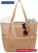1 Large Mesh Beach Tote Bag for Women