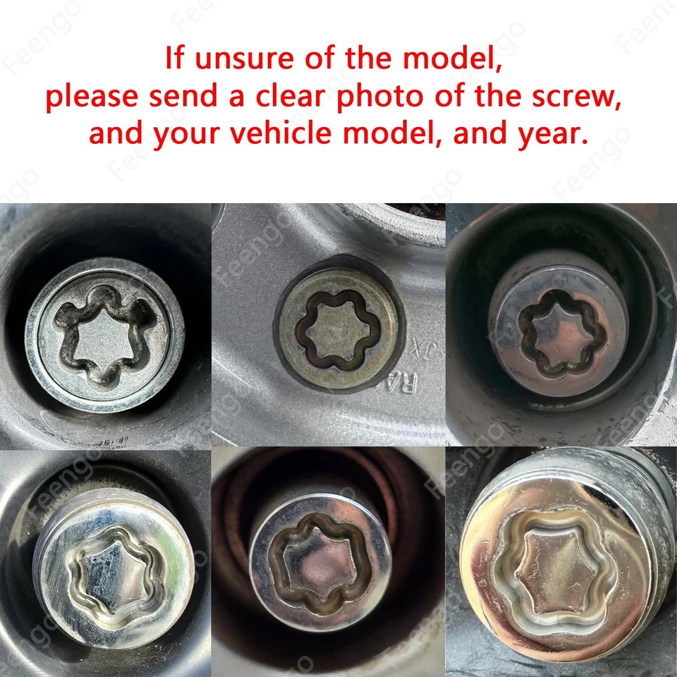 Tuerca de bloqueo de rueda tornillo antirrobo tuerca enchufe llave de extracción para Mercedes-Benz Foto 2 de 4