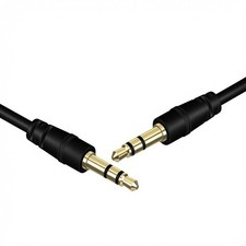 3.5mm Stereo Jack to Jack Gold plate Audio Cable 1 Meter 1m UK Seller
