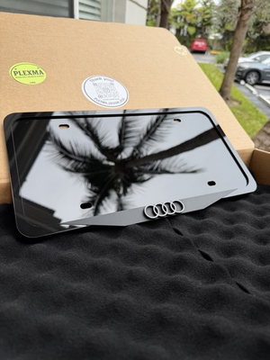 #ad Audi Black Logo Luxury 3D License Plate Frame – Backing Plate Handmade in USA $60.00