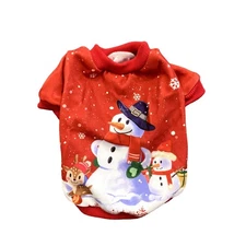 Dog Christmas Outfit in Red, Size XS