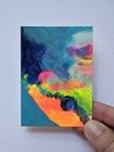 ACEO Original, Abstract Painting #5 Jackie T Creates, Vibrant  — photo 2