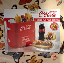 Nostalgia Coca-Cola Hot Dog Maker HDT600COKE Red 2 Hot Dogs/2 Buns Timer