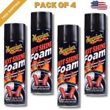 4 Pack Meguiars Hot Shine Tire Foam G13919 19 Oz Aerosol Easy Spray Foam 4 Pack Meguiars Hot Shine Tire Foam G13919 19 Oz Aerosol Easy Spray Foam