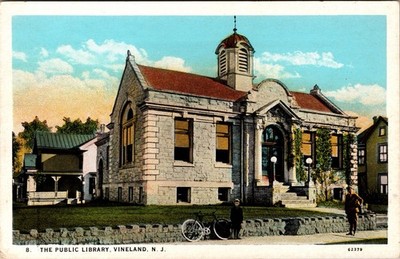 Postcard The Public Library Vineland New Jersey Unposted