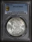 1883-CC (MS63) Morgan Silver Dollar $1 PCGS - Key Date Carson City