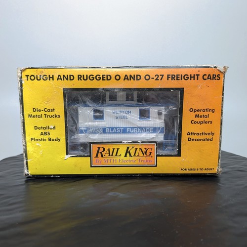 MTH Rail King 30-77075 O/O-27 Weirton Steel WSX Bobber Caboose + Rough Boxð | Condition: Used