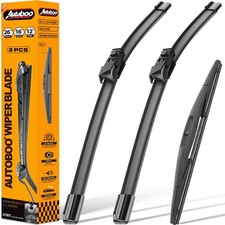 26" 16" Windshield Wipers with 12" Rear Wiper Blade Sets Replacement for Suba...