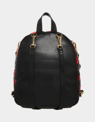 Betsey Johnson Kitsch Midi Backpack Puffed Nylon Red Lip  display picture 1