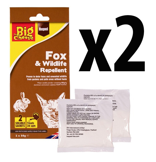 The Big Cheese Fox Wildlife Repellent Soluble Sachets Garden