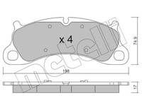 Metelli BremsbeläGe BremsklöTze Vorne FüR Porsche 911 Cabriolet 991 3.8