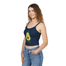 Fun Vegan Avocado Women's Spaghetti Strap Tank Top, Casual Summer Top, ... 