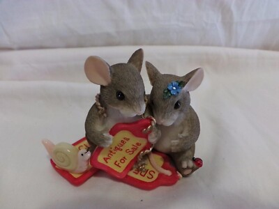 NIB Fitz & Floyd Charming Tails ''LOVE IS TIMELESS'' Figurine, 98/249