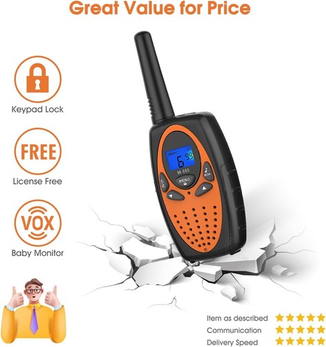 M880 Walkie Talkies for Adults Toys for Kids (Violet 2 Pack) - Zdjęcie 11 z 17